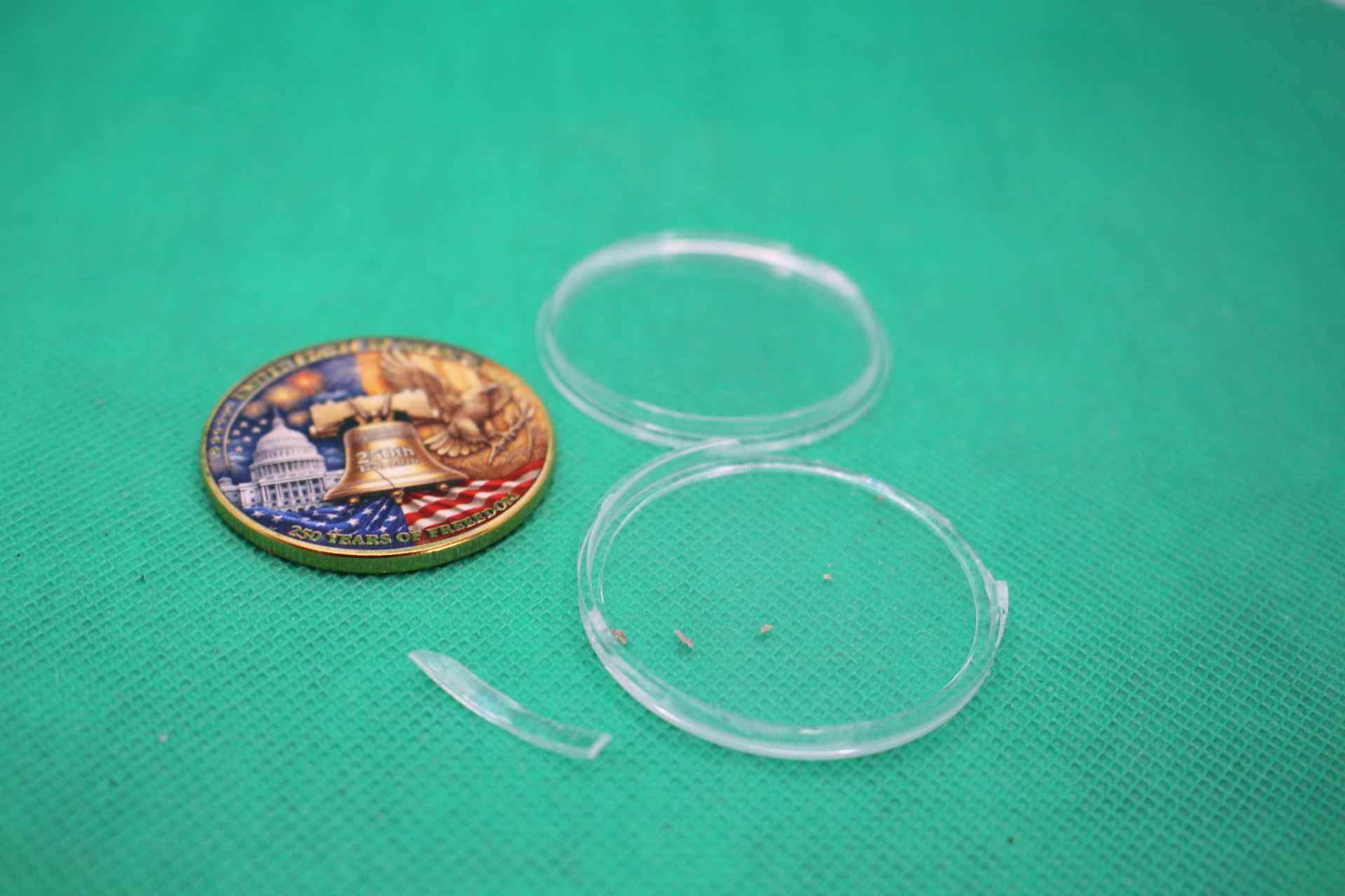 USA 250th year anniversary coin design with casing
