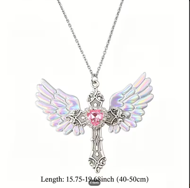 angel wing necklace from Temu, taken from Temu product page