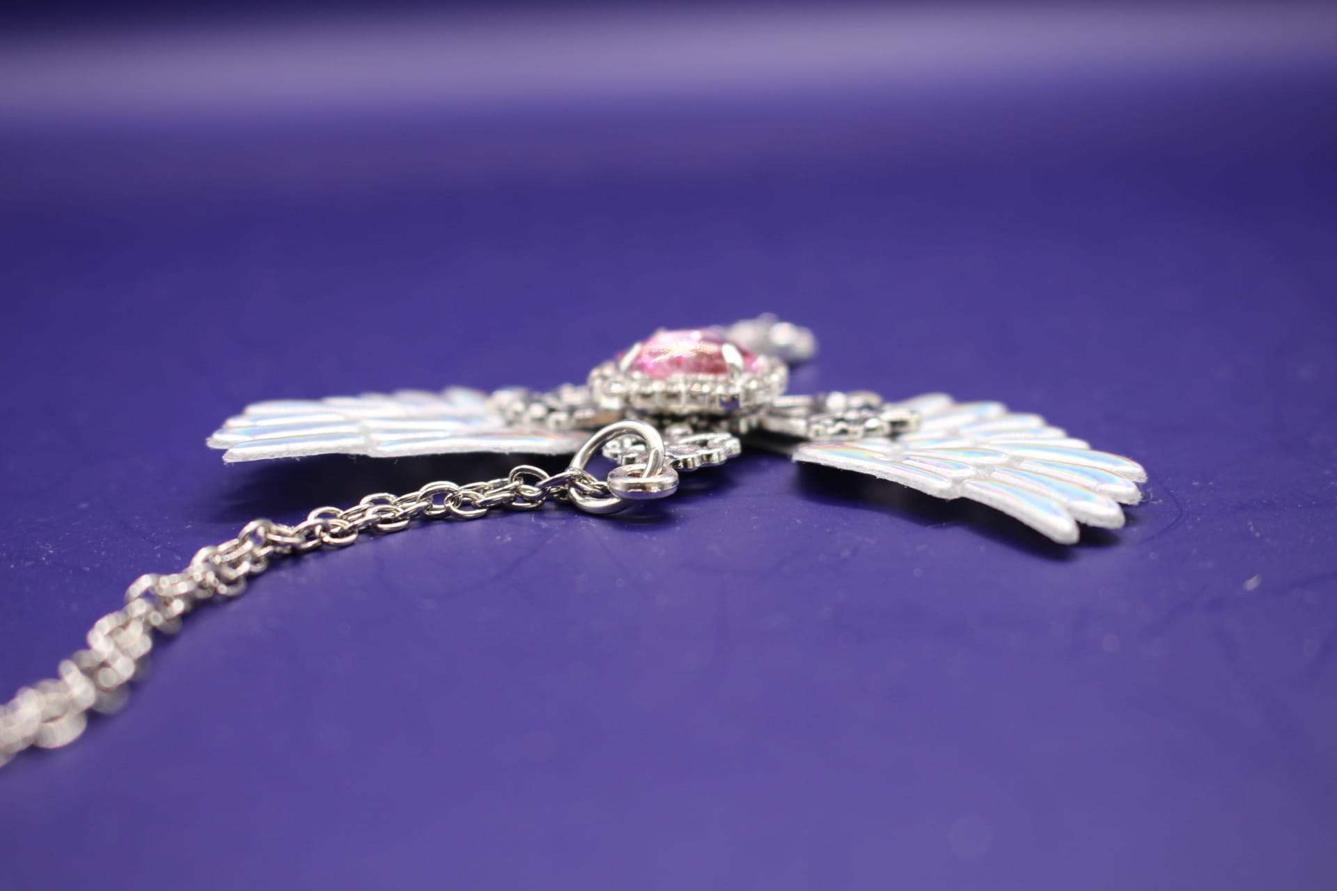 stainless steel cross necklace for women, top view
