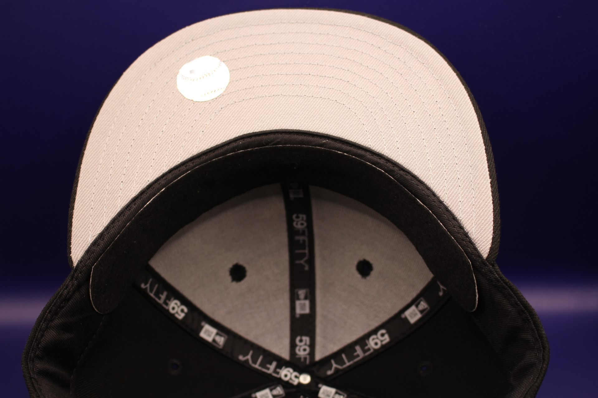 close-up of hat liner in new hat