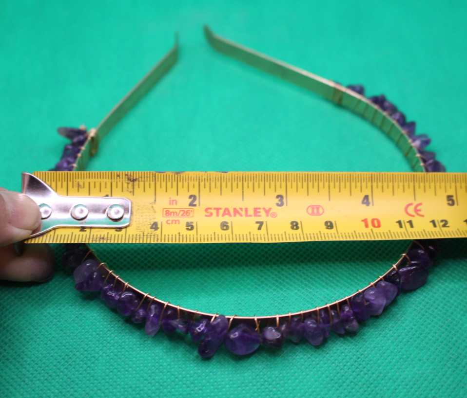 amethyst headband width measurement