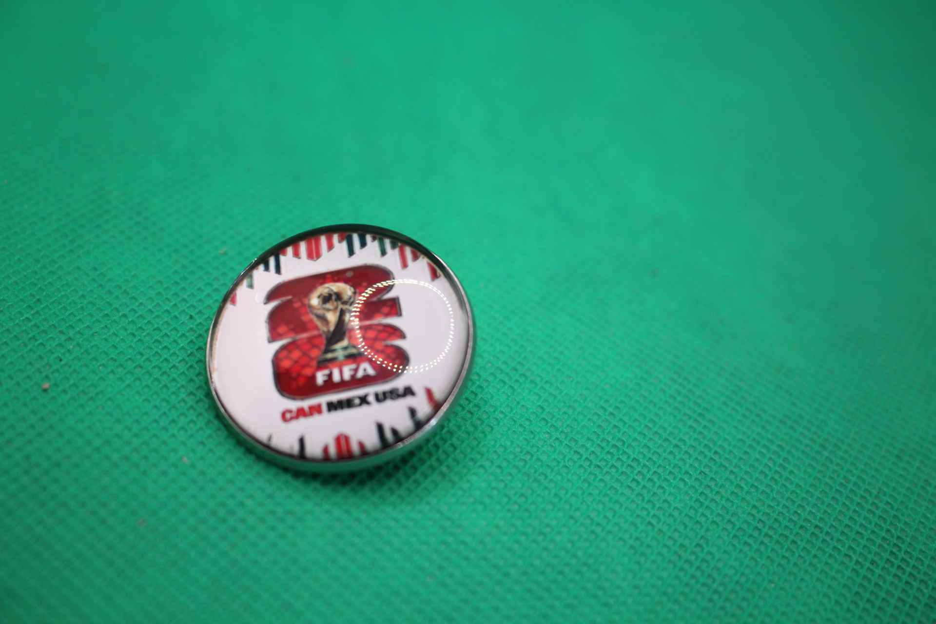 FIFA World Cup 2026 official logo brooch pin front image