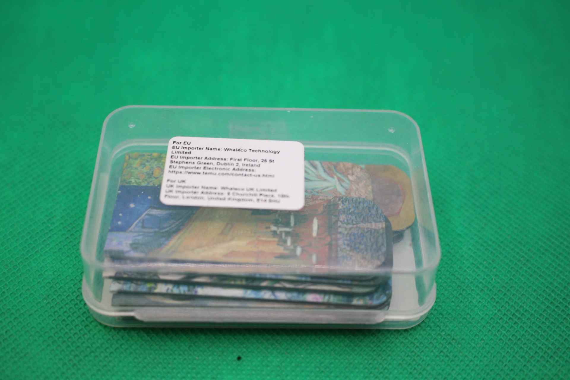 12 magnetic bookmarks plastic box package