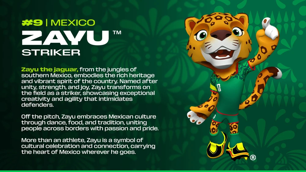 Zayu the Jaguar mascot FIFA 2026 World Cup card