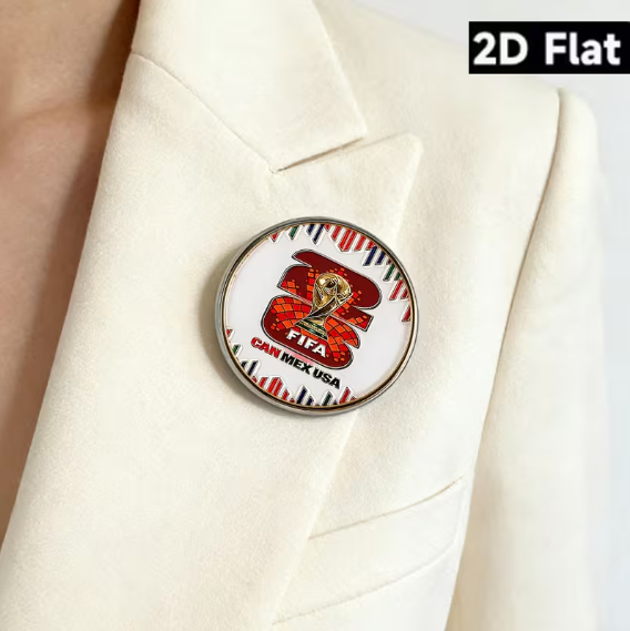 FIFA World Cup 2026 brooch pin on dress shirt, taken from Temu product page