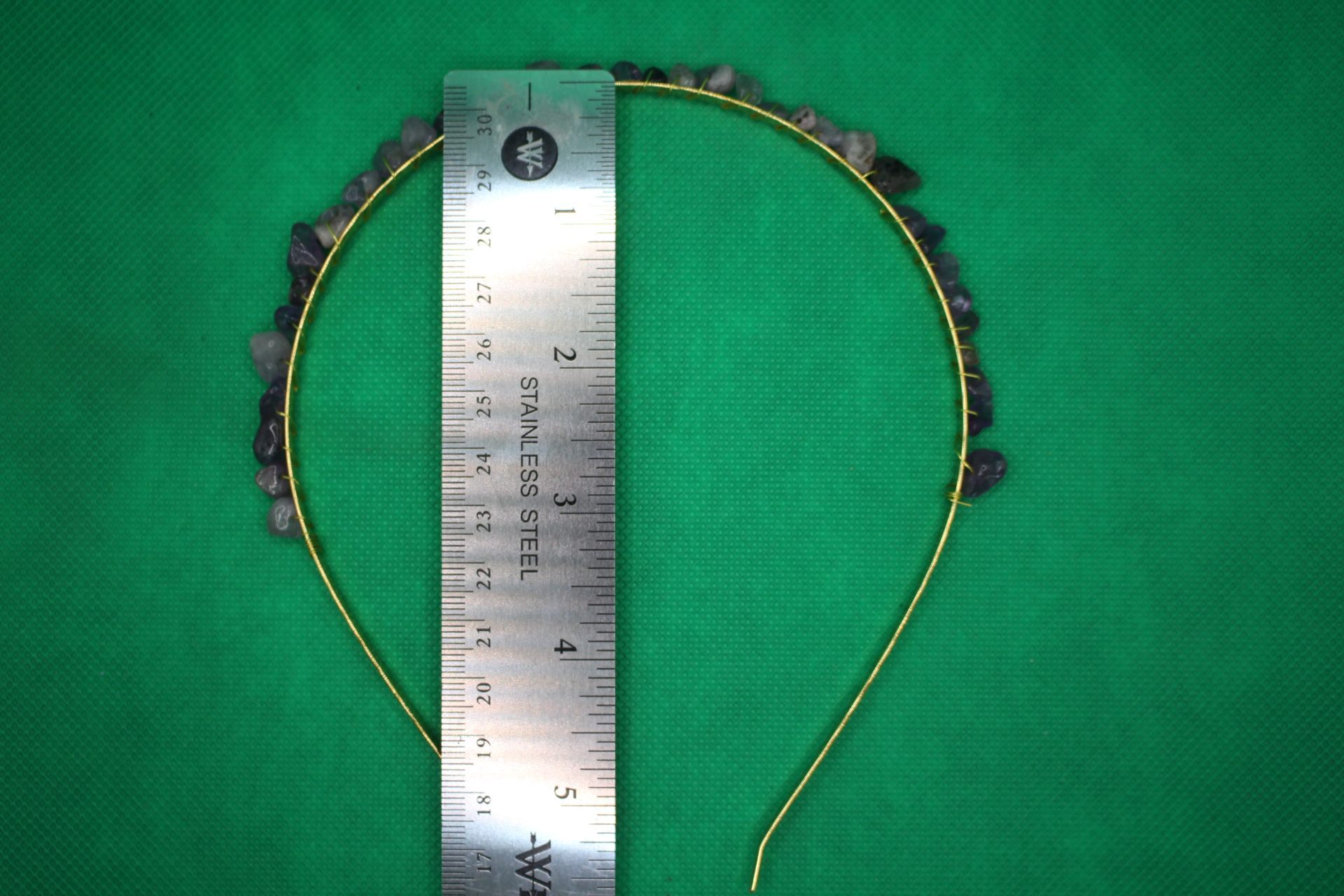 amethyst crystal headband height measurement