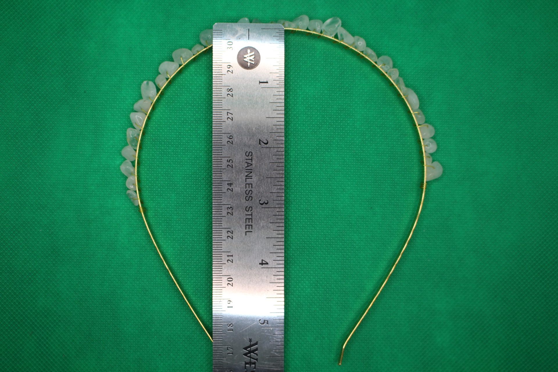 clear quartz crystal headband height measurement