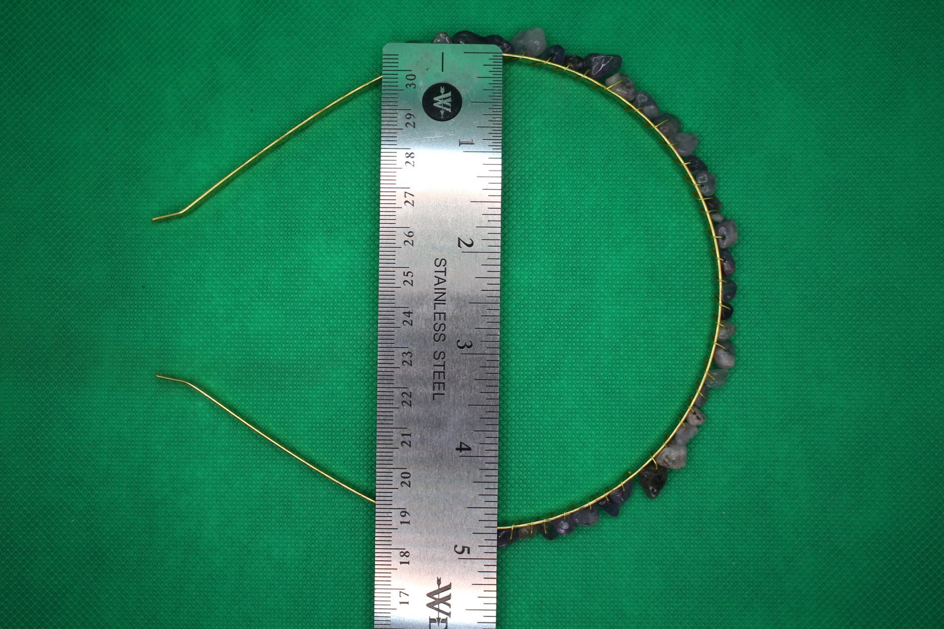 amethyst crystal headband width measurement