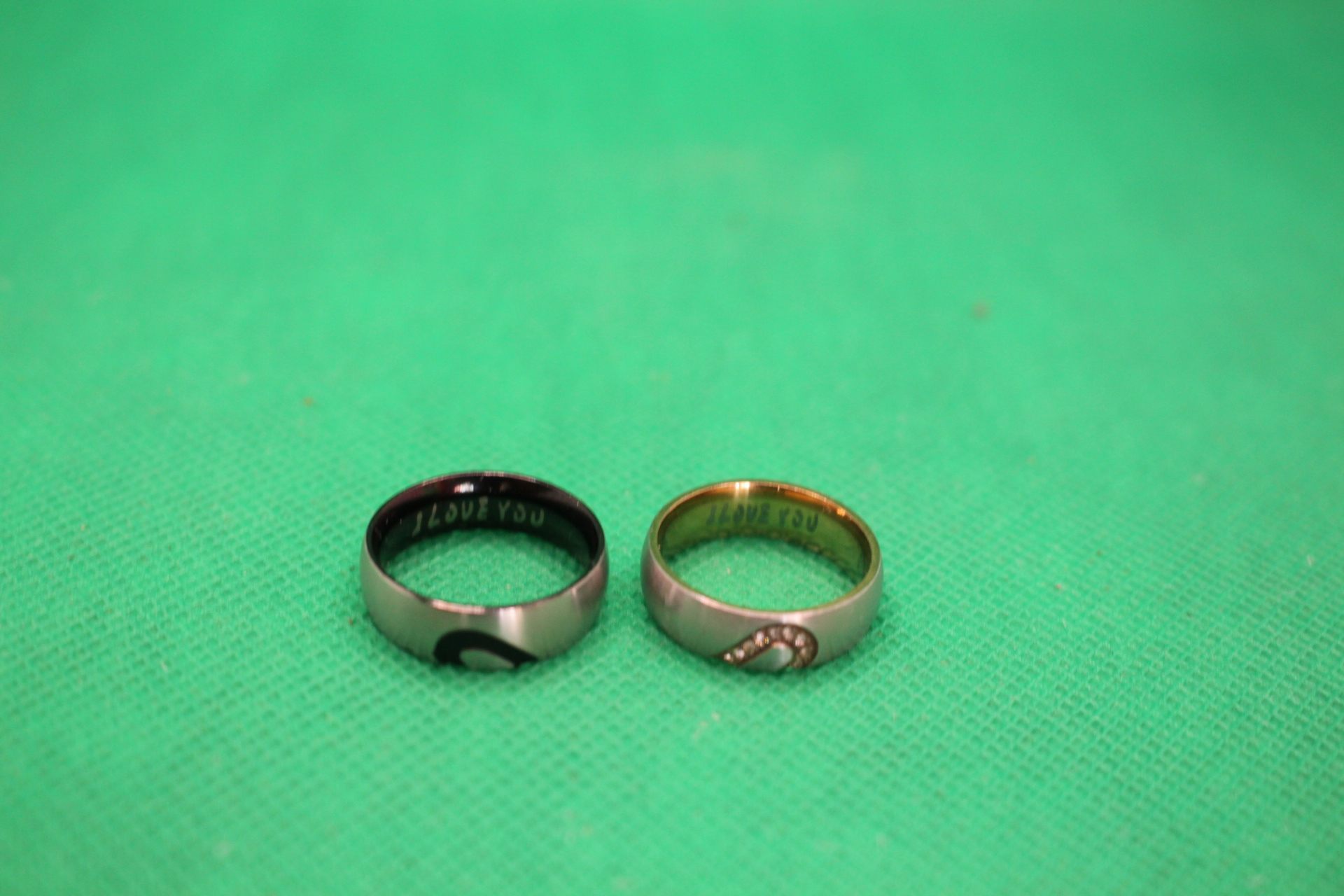 half heart whole together couple rings