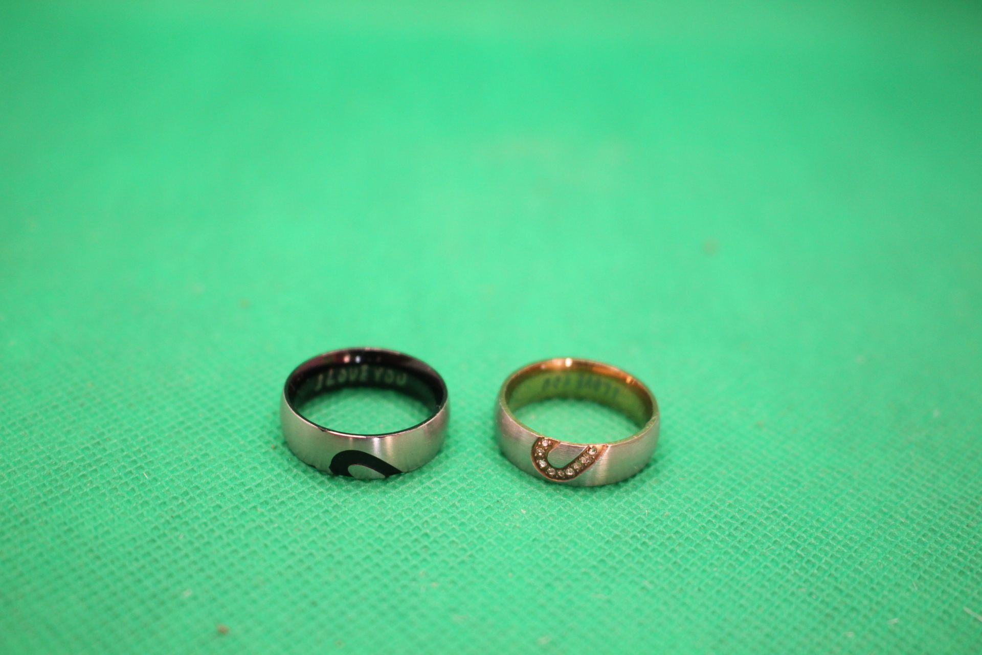 half heart whole together couple rings