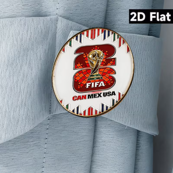FIFA World Cup 2026 pin on shirt lapel, taken from Temu product page