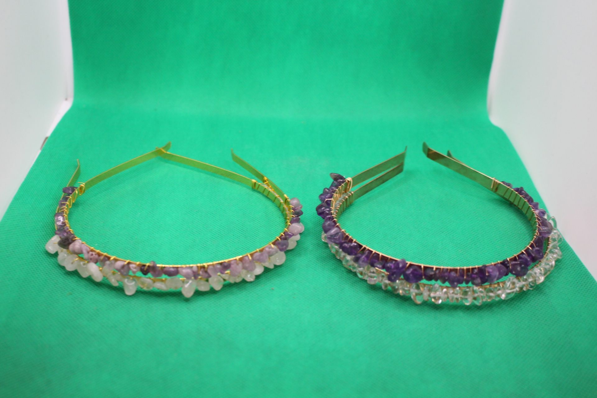 all crystal headbands, with new headbands on top