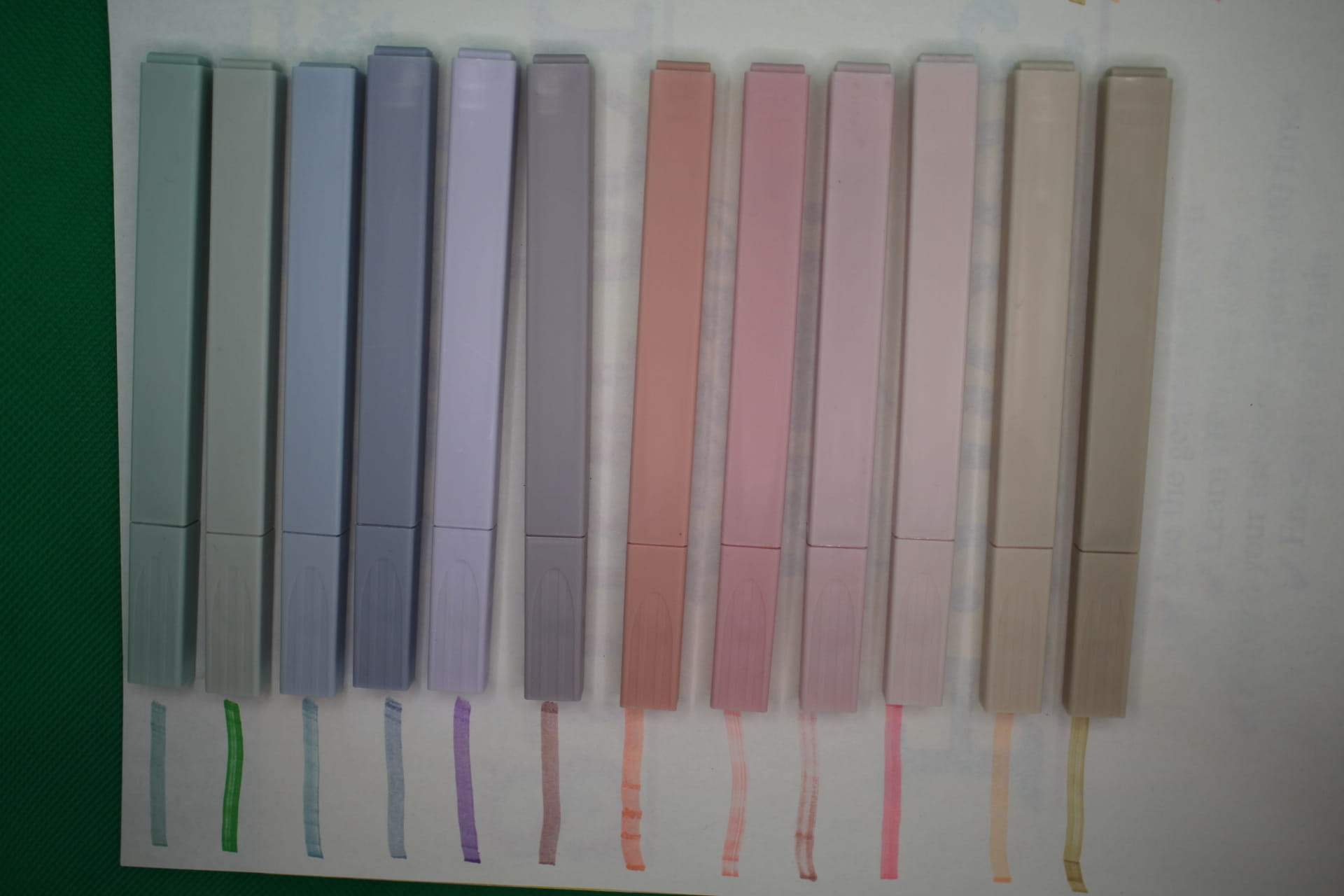 pastel highlighter ink testing colors