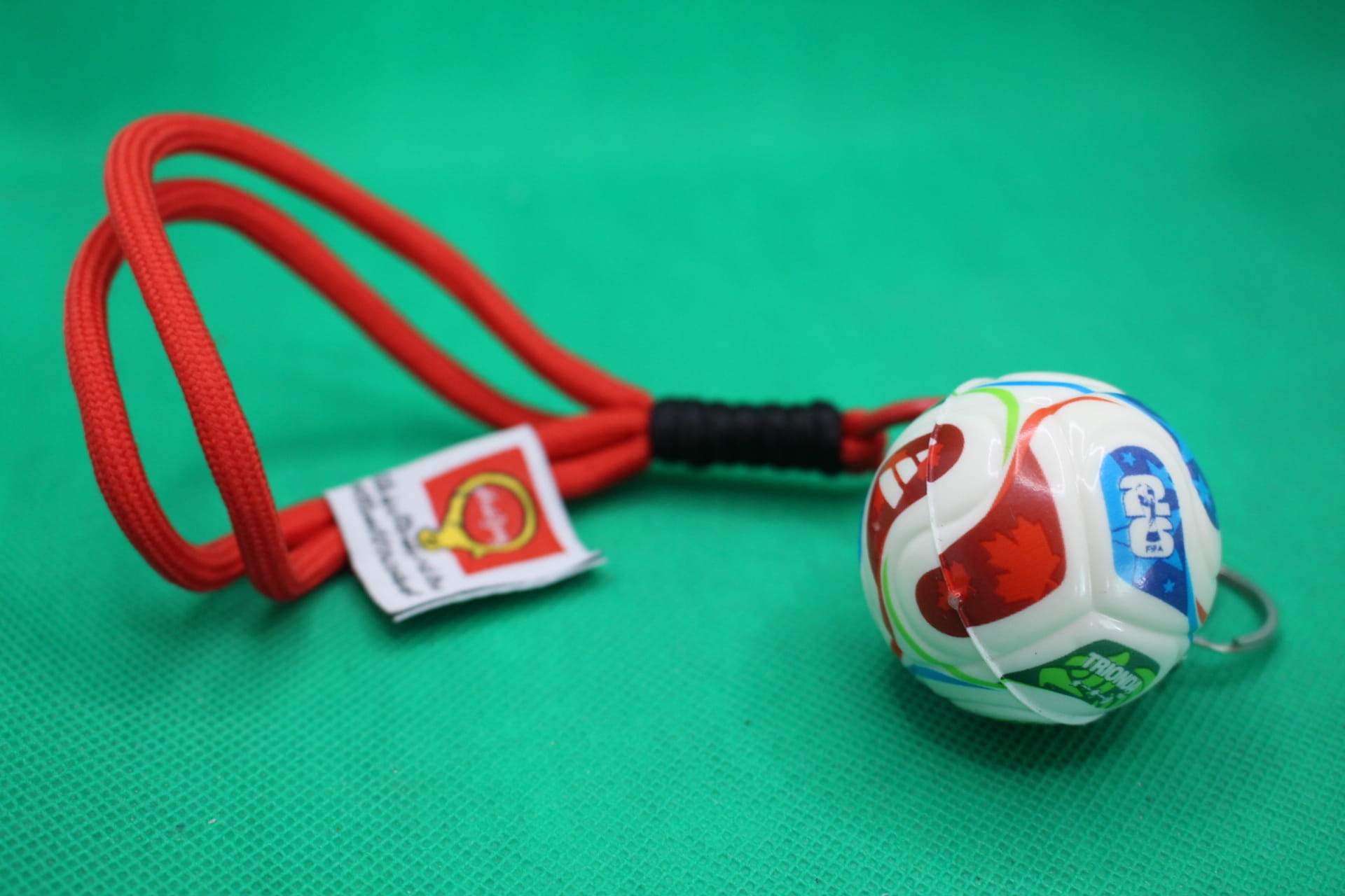 FIFA World Cup 2026 ball keychain, full-length side view