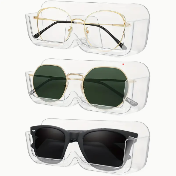 eyeglass holder, transparent, taken from Temu product page