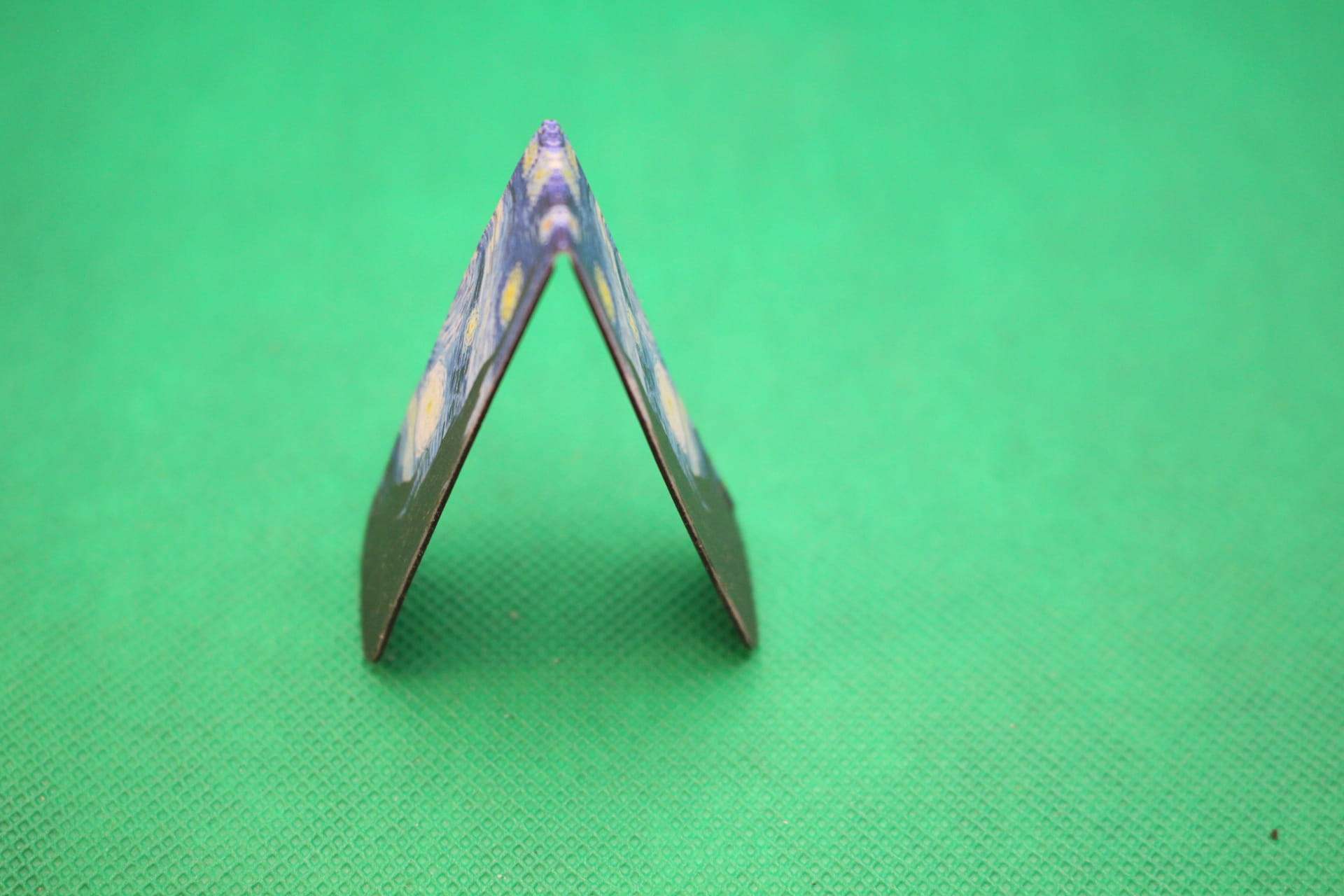 folded magnetic bookmark, standing propped