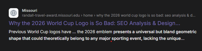 Why the 2026 World Cup Logo is So Bad: SEO Analysis & Design Critique