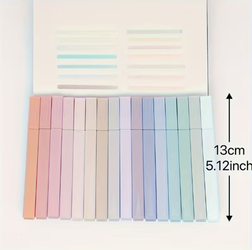 pastel highlighters height dimensions from Temu product page