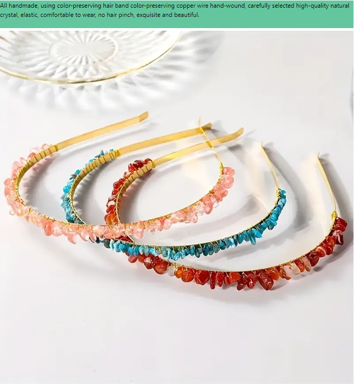 crystal headbands size dimensions, taken from Temu promo ad